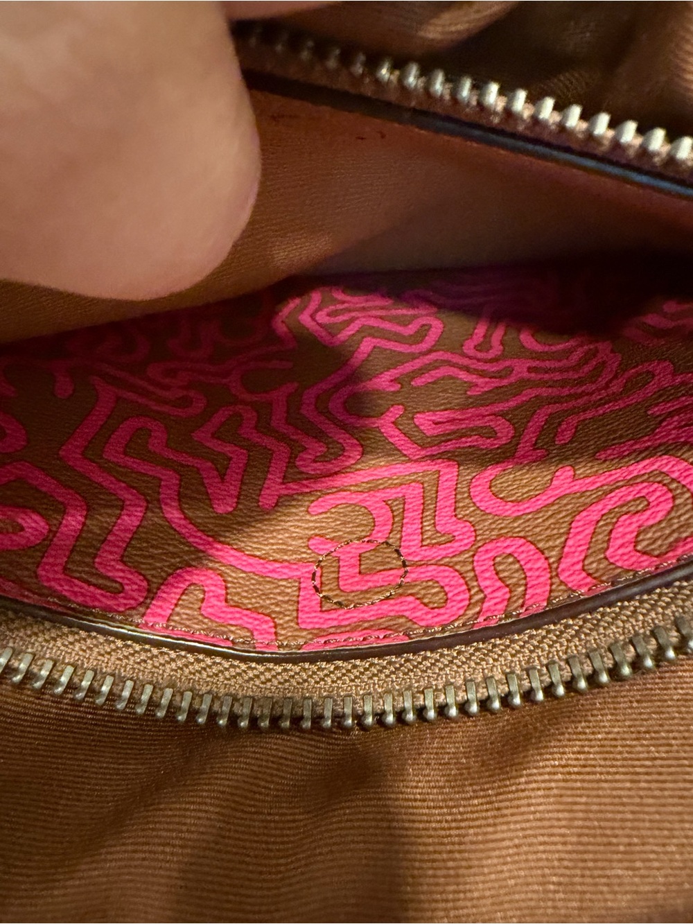 COACH x Keith Haring Lyla Crossbody Bag F11773 Fuchsia Brown Flying Angel Art - Picture 15 of 16